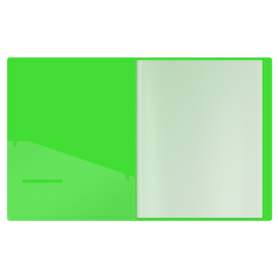 Папка с 20 вкладышами Berlingo "Neon" А4, 17мм, 1000мкм, зеленый неон, с внутр. карманом