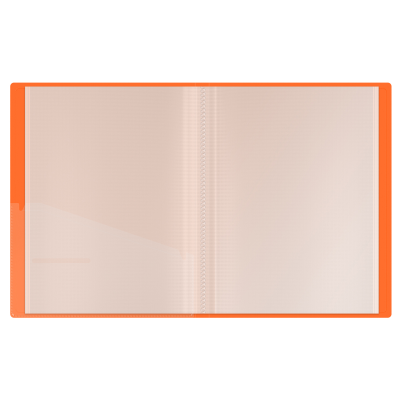 Папка с 20 вкладышами Berlingo "Neon" А4, 17мм, 1000мкм, оранжевый неон, с внутр. карманом