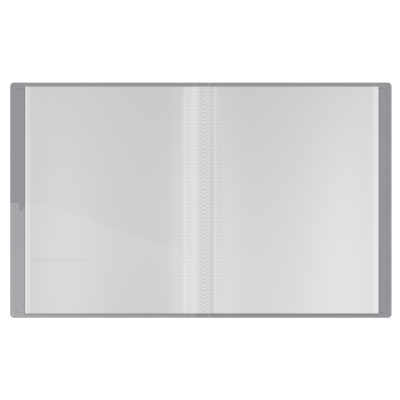 Папка с 40 вкладышами Berlingo "Metallic" А4, 24мм,  1000мкм, серебряный металлик, с внутр. карманом