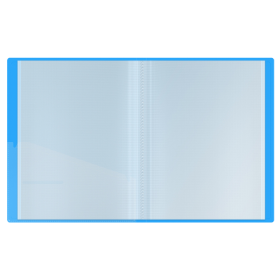 Папка с 60 вкладышами Berlingo "Neon" А4, 30мм, 1000мкм, голубой неон, с внутр. карманом