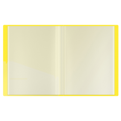 Папка с 60 вкладышами Berlingo "Neon" А4, 30мм, 1000мкм, желтый неон, с внутр. карманом