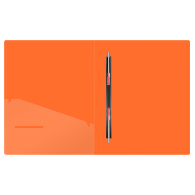 Папка с пружинным скоросшивателем Berlingo "Neon", 17мм, 1000мкм, оранжевый неон, с внутр. карманом