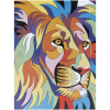 Картина цветным песком ТРИ СОВЫ "Яркий лев", картонный пакет с европодвесом