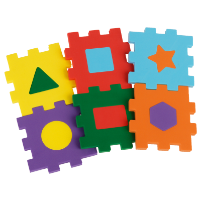 Развивающая игрушка ТРИ СОВЫ Кубик-сортер "Фигуры", EVA, 6 пазлов, 12 элементов