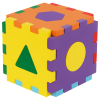 Развивающая игрушка ТРИ СОВЫ Кубик-сортер "Фигуры", EVA, 6 пазлов, 12 элементов