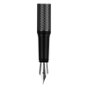 Ручка перьевая Delucci "Antica" черная, 0,8мм, корпус графит/черный, подарочный футляр
