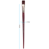 Кисть художественная синтетика бордовая Гамма "Вернисаж", плоская №24, длинная ручка
