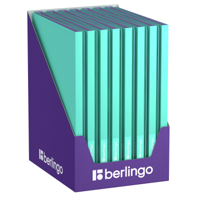 Папка с 20 вкладышами Berlingo "Haze" А4, 14мм, 600мкм, с внутр. карманом, мятная, софт-тач