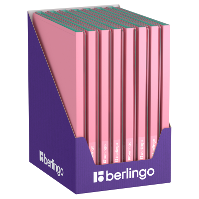 Папка с 20 вкладышами Berlingo "Haze" А4, 14мм, 600мкм, с внутр. карманом, розовая, софт-тач