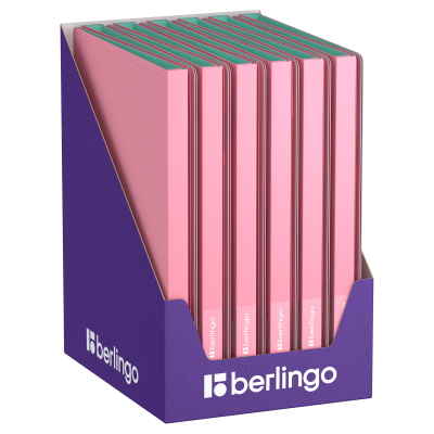 Папка с 30 вкладышами Berlingo "Haze" А4, 17мм, 600мкм, с внутр. карманом, розовая, софт-тач