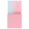 Коробка складная подарочная MESHU "Duotone. Mint-Pink gradient", (15*15*15см), с лентой