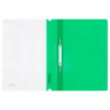 Папка-скоросшиватель пластик. перф. СТАММ А4, 180мкм, зеленая с прозр. верхом