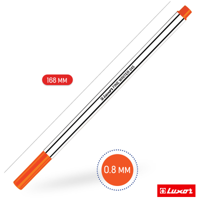Ручка капиллярная Luxor "Fine Writer 045" оранжевая, 0,8мм