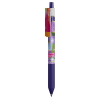 Ручка шариковая автоматическая Berlingo "Jumble" синяя, 0,7мм, грип, рисунок на корпусе, soft-touch, 6шт., пластиковый пенал