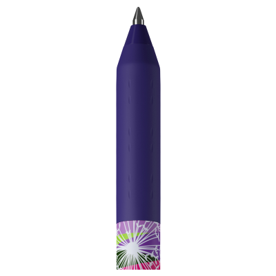 Ручка шариковая автоматическая Berlingo "Jumble" синяя, 0,7мм, грип, рисунок на корпусе, soft-touch, 6шт., пластиковый пенал