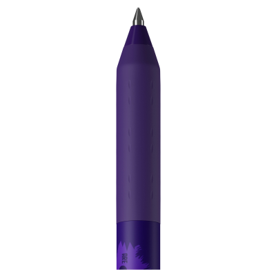 Ручка шариковая автоматическая Berlingo "Scenic" синяя, 0,7мм, грип, рисунок на корпусе, soft-touch, 6шт., пластиковый пенал