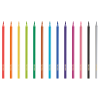 Карандаши цветные пластиковые Гамма "Мультики", 12цв. +1 серебряный, трехгранные, заточен., картон., европодвес