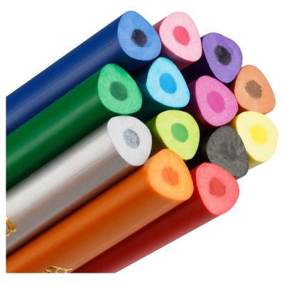 Карандаши цветные пластиковые Гамма "Мультики", 12цв. +1 серебряный, трехгранные, заточен., картон., европодвес