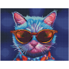 Алмазная мозаика ТРИ СОВЫ "Диджитал кот", 30*40см, холст на деревянном подрамнике, картонная коробка с пластиковой ручкой