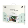 Алмазная мозаика ТРИ СОВЫ "Белые цветы", 40*50см, холст на деревянном подрамнике, картонная коробка с пластиковой ручкой