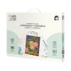 Алмазная мозаика ТРИ СОВЫ "Букет цветов", 40*50см, холст на деревянном подрамнике, картонная коробка с пластиковой ручкой