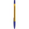 Ручка шариковая СТАММ "111" синяя, 1,0мм, тонированный оранжевый корпус