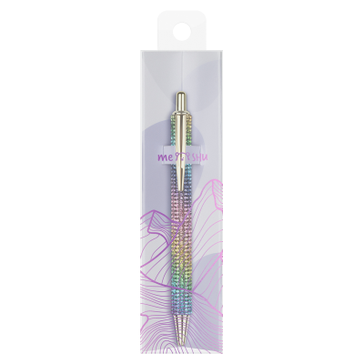 Ручка шариковая автоматическая MESHU "Pink diamond" синяя, 1,0мм