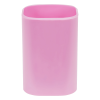 Подставка-стакан СТАММ "Фаворит", пластиковая, квадратная, розовая