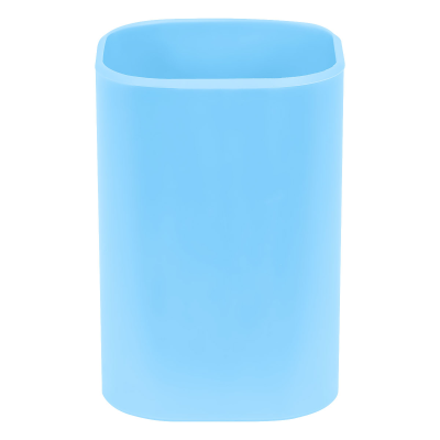 Подставка-стакан СТАММ "Фаворит", пластиковая, квадратная, голубая