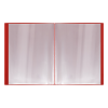 Папка с 60 вкладышами СТАММ "Кристалл" А4, 21мм, 700мкм, пластик, красная