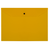 Папка-конверт на кнопке СТАММ А4, 120мкм, пластик, прозрачная, желтая