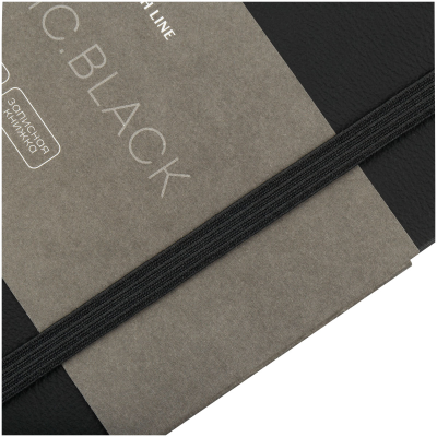 Записная книжка А5 96л. ЛАЙТ, кожзам, Greenwich Line "Classic. Black", с резинкой, блок без линовки