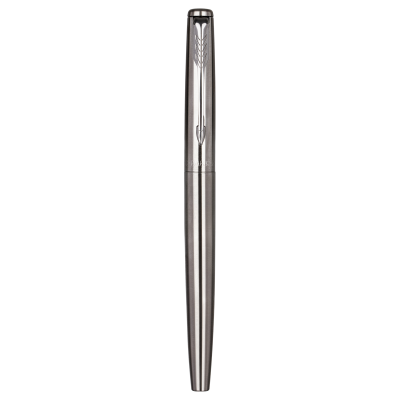 Набор Parker "Jotter Stainless Steel CT": ручка шариковая 1,0мм синяя и ручка перьевая 1,0мм синяя, подарочная упаковка