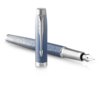 УЦЕНКА-Ручка перьевая Parker "IM Special Edition Polar" синяя, 0,8мм, подарочная упаковка