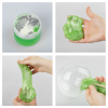 Набор для создания слайма ТРИ СОВЫ Slime party "Кото-пришельцы", зеленый, наполнение - блестки, светится в темноте, аромат бабл гам, картонная коробка