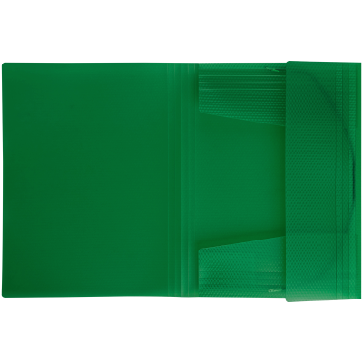 Папка на резинке СТАММ "Кристалл" А4, 500мкм, пластик, зеленая