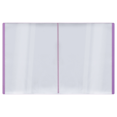 Папка с 20 вкладышами СТАММ "Кристалл" А4, 14мм, 700мкм, пластик, фиолетовая