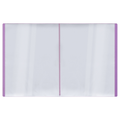 Папка с 60 вкладышами СТАММ "Кристалл" А4, 21мм, 700мкм, пластик, фиолетовая