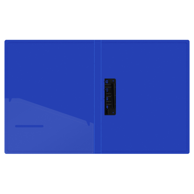 Папка с зажимом Berlingo "Soft Touch" А4, 17мм, 700мкм, синяя, с внутр. карманом