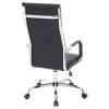 Кресло руководителя Helmi HL-E17 "Slim" Extra, экокожа черная, хром, механизм качания