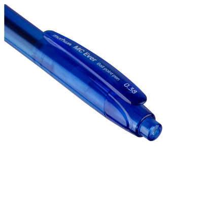 Ручка шариковая автоматическая Munhwa "MC Ever" синяя, 0,38мм, грип