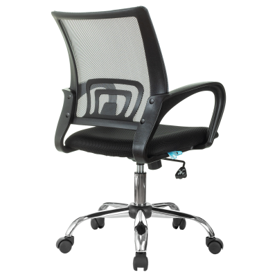 Кресло оператора Helmi HL-M95 (695) "Airy", СН, спинка сетка серая/сиденье ткань TW черная, механизм качания