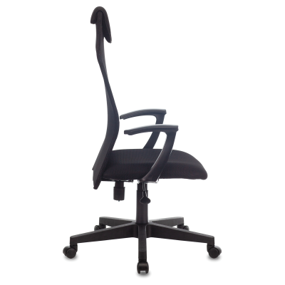 Кресло руководителя Helmi HL-E81, ткань TW/сетка черная, PL, механизм качания ПВМ