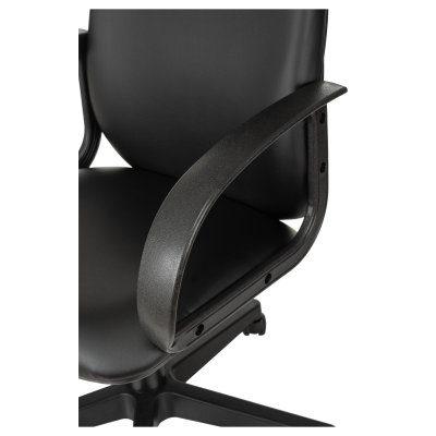 Кресло руководителя Helmi HL-E88, экокожа черная, пластик, механизм качания