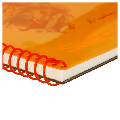 Скетчбук 40л., А5 на гребне BG "Neon. Orange", маркерная бумага 120г/м2