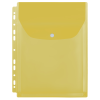 Папка-вкладыш с перфорацией на кнопке OfficeSpace А4, ПВХ, 180мкм, расширяющаяся до 250л., цветная, ассорти
