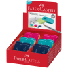 Ластик Faber-Castell "Sleeve Mini", прямоугольный, 54*25*13мм, синий/розовый/голубой пластиковый футляр