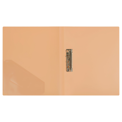 Папка с боковым зажимом СТАММ "Акцент" А4, 17мм, 800мкм, пластик, персиковая