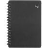 Записная книжка А6 60л. на гребне BG "Base", черная пластиковая обложка, тиснение фольгой