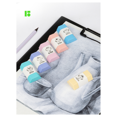 Ластик Berlingo "Pastel", 6шт., термопластичная резина, 50*28*12мм, пластиковая коробка
